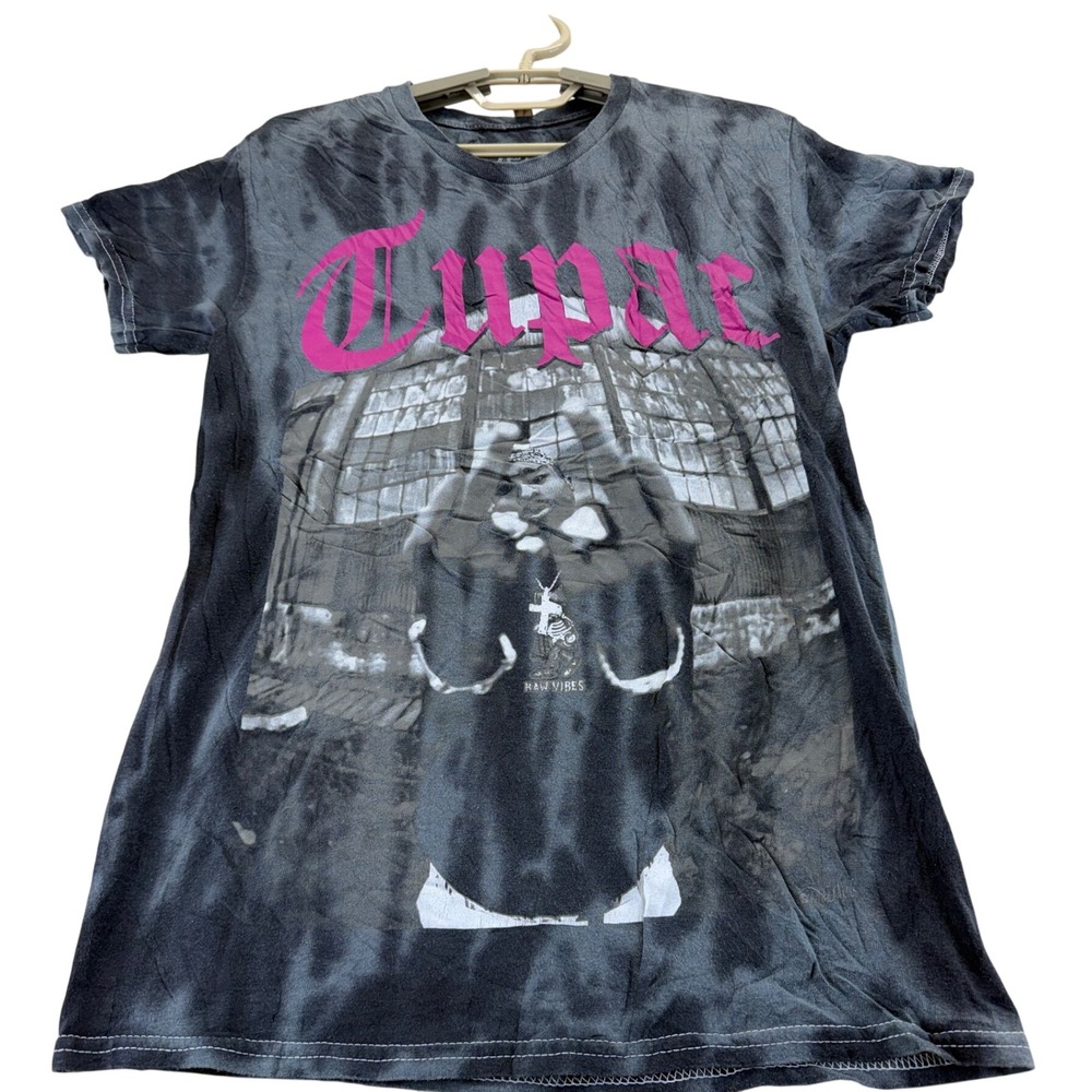 2Pac T-Shirt Unisex XS Grey Tie Dye Graphic Tee 31781563 Vintage Hip Hop Rap
